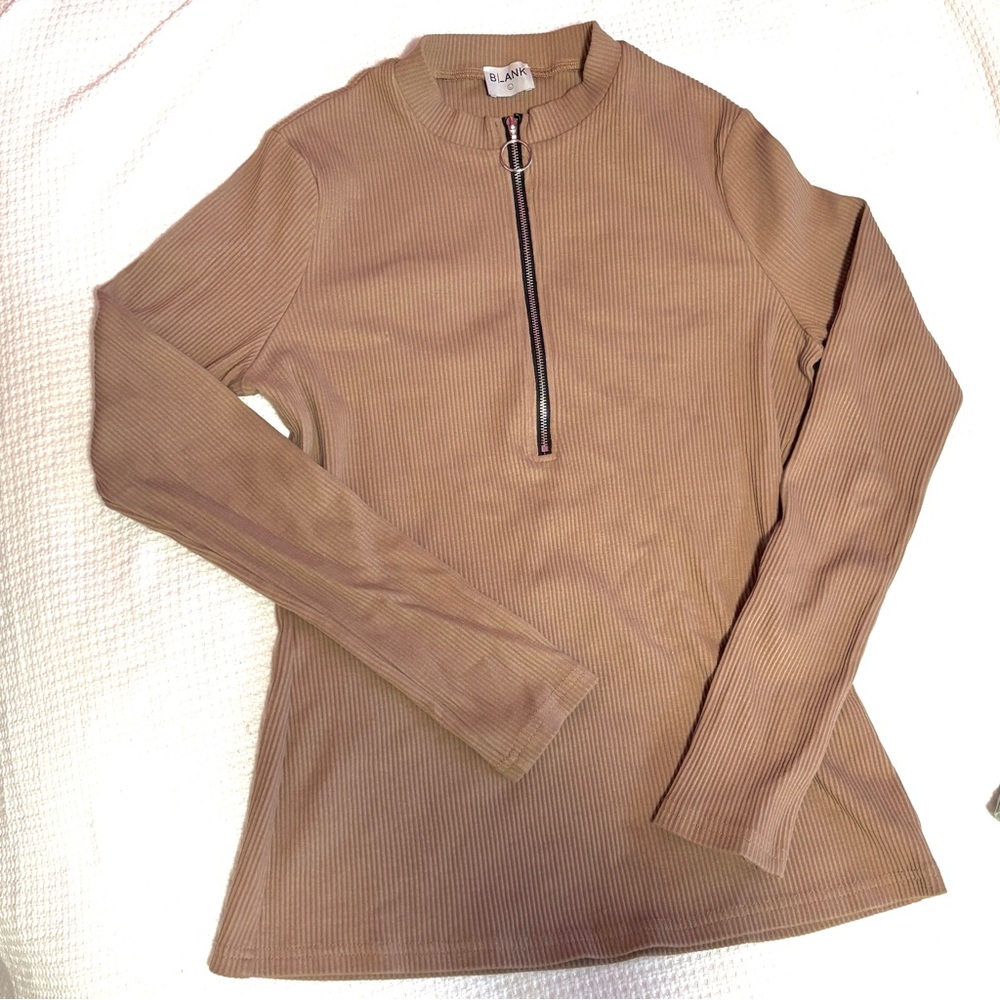 Women's Tan Long Sleeve Top